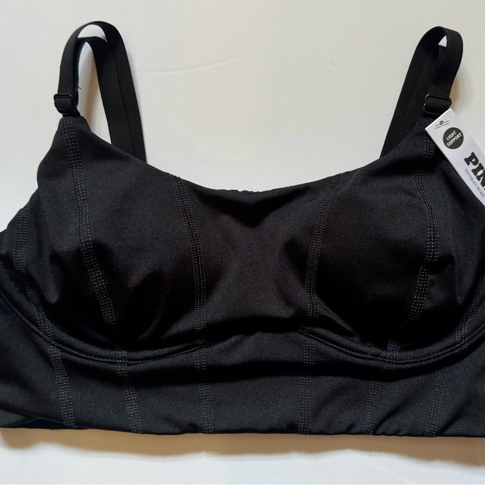 NWT PINK by Victoria’s Secret “The Wave Ultimate Longline Sports Bra”